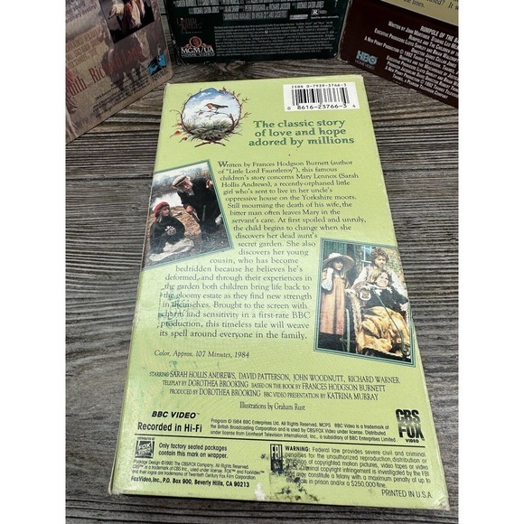 4 VHS Tapes -“Texas”, “Rob Roy”, “Rumpole Of The Bailey” And “The Secret Garden” - Picture 10 of 11